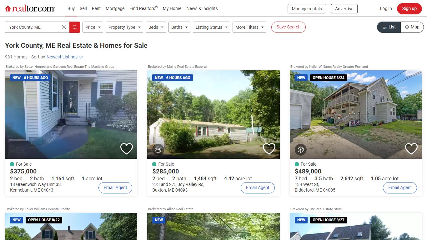 York County, ME Real Estate & Homes for Sale | realtor.com®